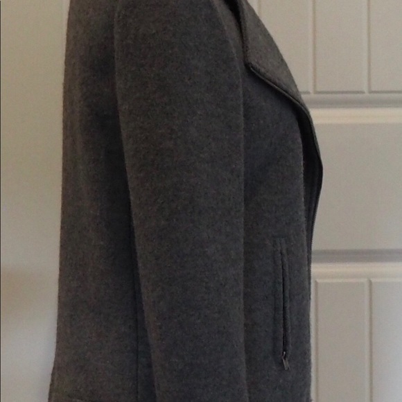 Ann Taylor gray wool biker - Picture 3 of 6